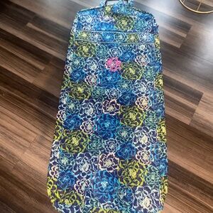Vera Bradley Floral Garment Bag with Blue and Green Pattern